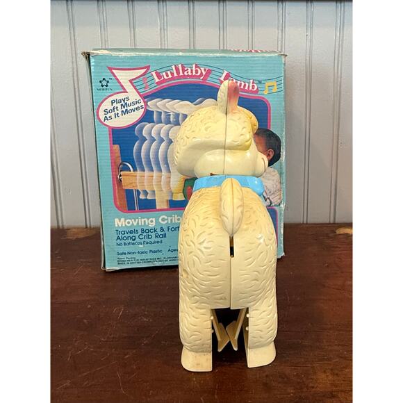Vintage 1980s Lullaby Lamb Crib Toy Musical Moving Baby Nursery Toy - Picture 6 of 6